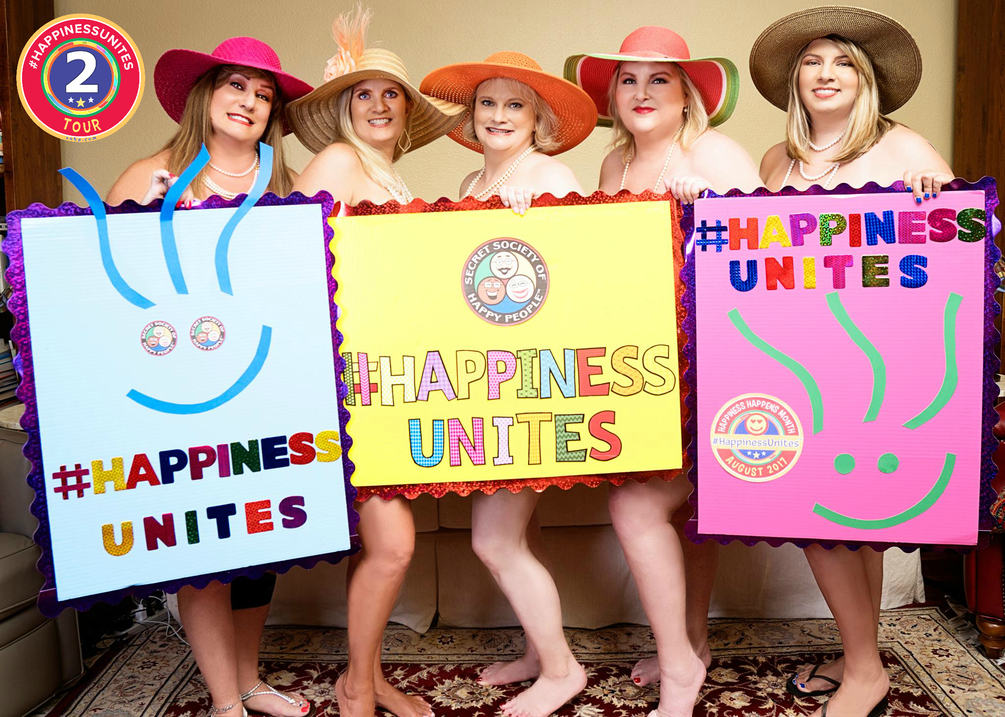 HappinessUnites Tour, Happiness Happens Month, #HappinessUnites, Secret Society of Happy People, SOHP.com, Pamela Gail Johnson, Amarillo TX, Silly Friends, Having Fun With Friends, Calendar Girls