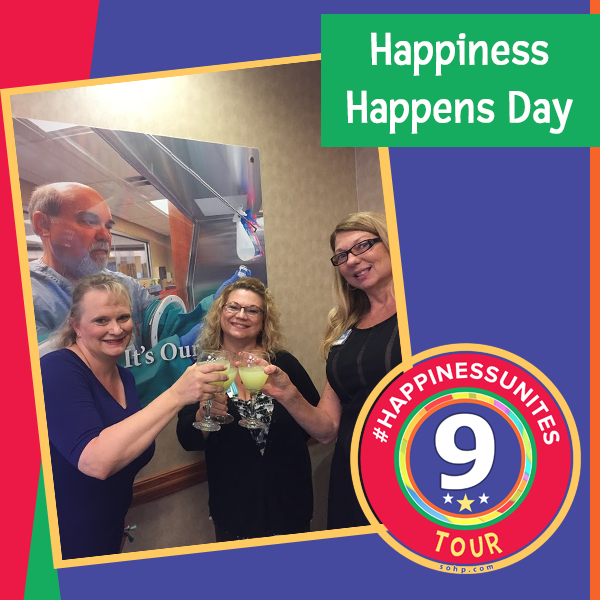 #HappinessUnites Tour, #happinessunites, SOHP.com, Pamela Gail Johnson, Happiness Happens Day
