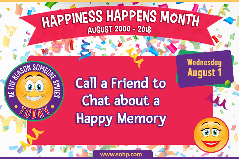 Happiness Happens Month, Be The Reason Someone Smiles Today, SOHP.com, Pamela Gail Johnson, Secret Society of Happy People